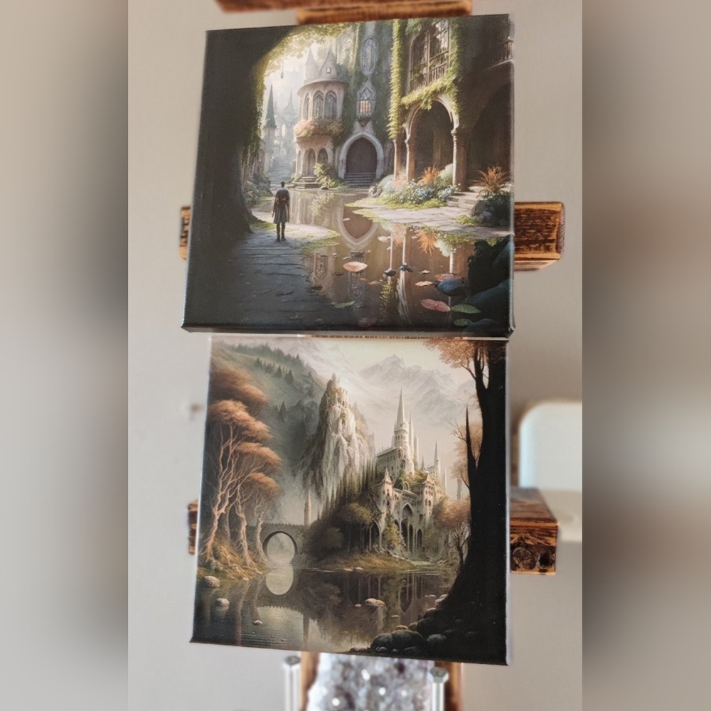 Custom ACOTAR theme canvas prints on wooden frame
